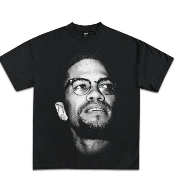 ICY - Malcolm X Jumbo Graphic T-Shirt - BLACK - 3XL - NWT - Picture 1 of 2